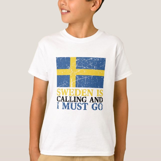 Schwedenflagge T-Shirt (Vorderseite)