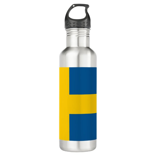 Schwedenflagge Trinkflasche (Vorderseite)