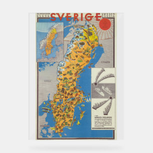 Schwedenkarte Acrylschild