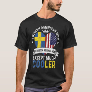Schwedisch Amerikanische Mama Muttertag Mama Land T-Shirt