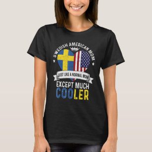 Schwedisch Amerikanische Mutter Muttertag Mama Lan T-Shirt