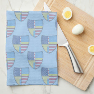 Schwedisch-Amerikanische Schild-Flagge Handtuch