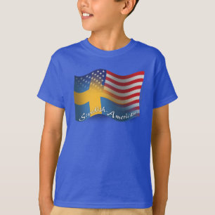 Schwedisch-Amerikanische wellenartig bewegende T-Shirt