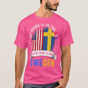 Schwedisch-amerikanisches Patriot Herz ist von der T-Shirt