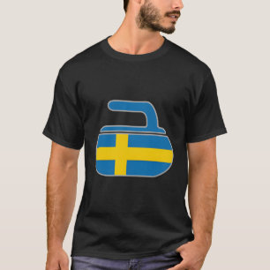 Schwedisch Curling Sweden Flag Curl Stone Classic  T-Shirt