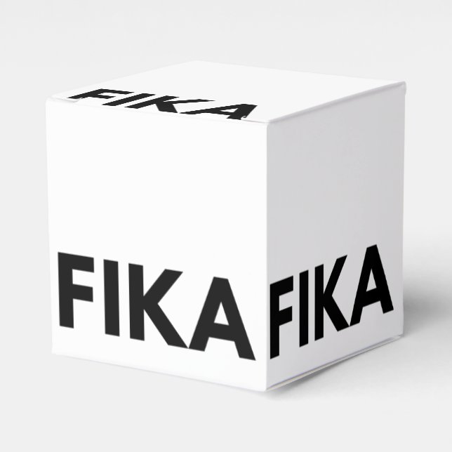 Schwedisch FIKA Bold Black and White Geschenkschachtel (Vorderseite)