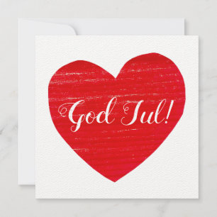 Schwedisch Frohe Weihnachten! Red Heart Personalis Einladung