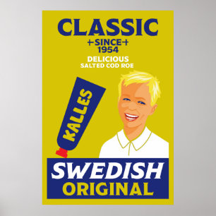 Schwedisch smörgåskaviar Kaviar Poster