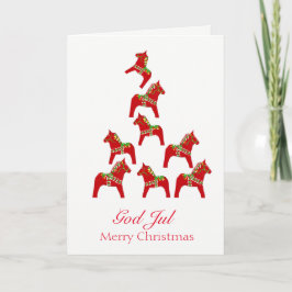 Schwedische amerikanische Weihnachtskarte Feiertagskarte