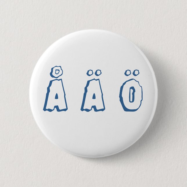 Schwedische Buchstaben (å ä ö) Button (Vorderseite)