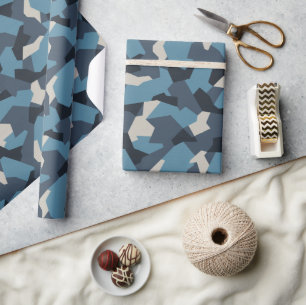 Schwedische Camouflage Advanced Blue Geschenkpapier