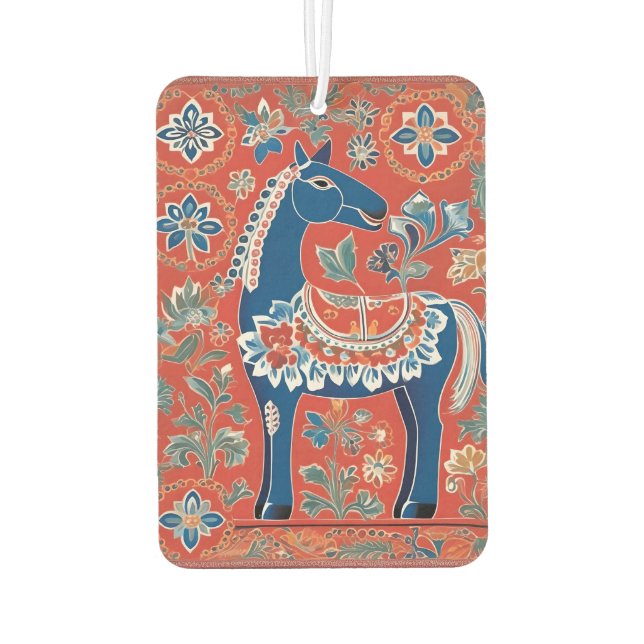 Schwedische Dala Horse Air Freshener Dalmålning St Autolufterfrischer (Rückseite)