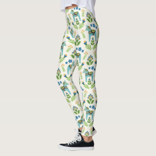 Schwedische Dala Pferde Aquamarin Leggings