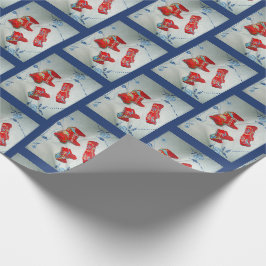 Schwedische Dala Pferde Geschenkpapier