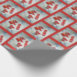 Schwedische Dala Pferde Geschenkpapier