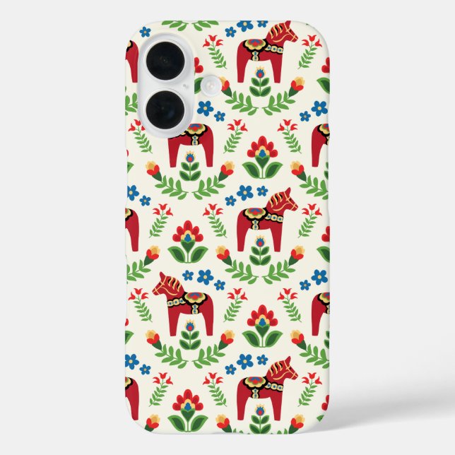Schwedische Dala-Pferde Rot Case-Mate iPhone Hülle (Rückseite)