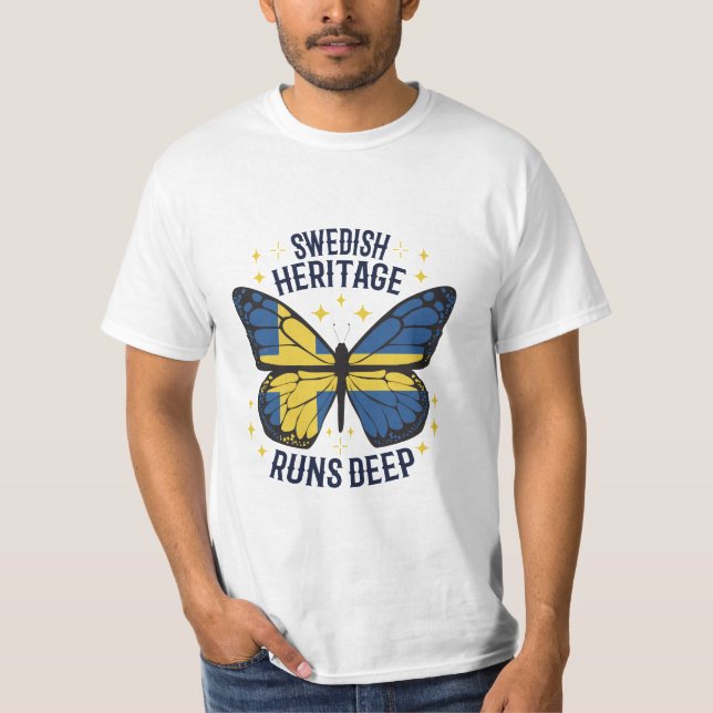 SCHWEDISCHE ERBE RUNDET TIEF T-Shirt (Vorderseite)