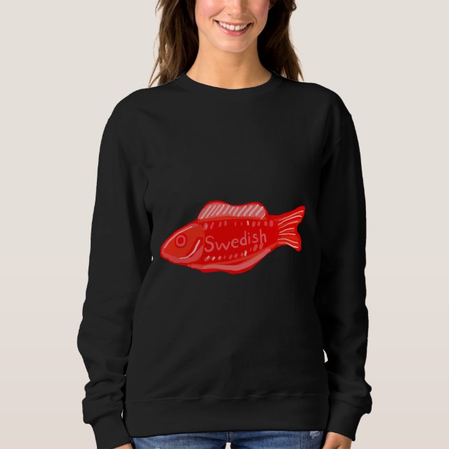 Schwedische Fischhandzeichnung Sweatshirt (Vorderseite)