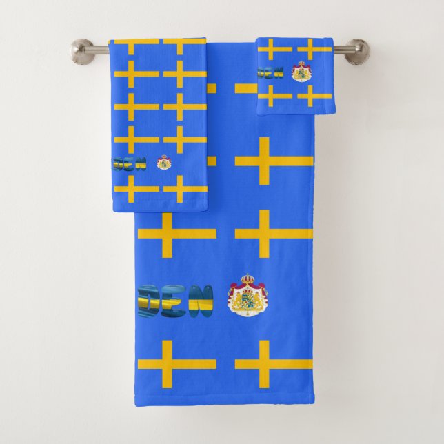 Schwedische Flagge Badhandtuch Set (Insitu)
