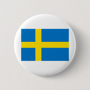 Schwedische Flagge Button