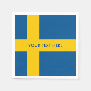 Schwedische Flagge der kundenspezifischen Serviette