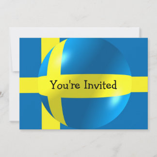 Schwedische Flagge Einladung