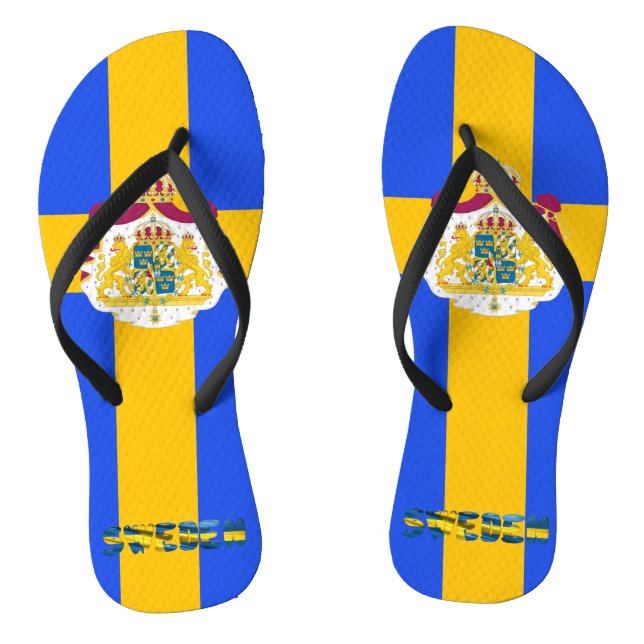 Schwedische Flagge Flip Flops (Fußbett)