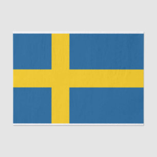 Schwedische Flagge für Packpapier Seidenpapier