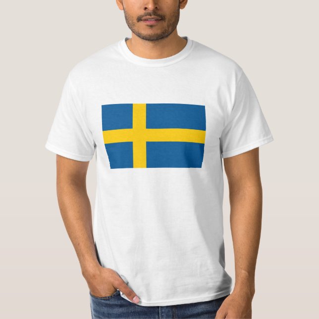 Schwedische Flagge für Shirts in Schweden (Vorderseite)