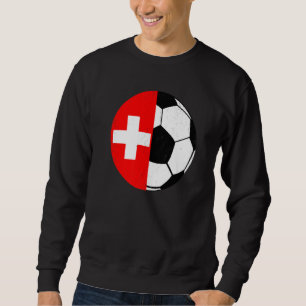 Schwedische Flagge Fußballfans Fußball Schweiz Sweatshirt