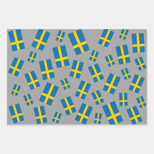Schwedische Flagge Geschenkpapier Set