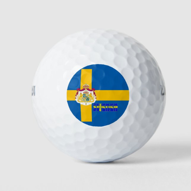 Schwedische Flagge Golfball (Vorderseite)