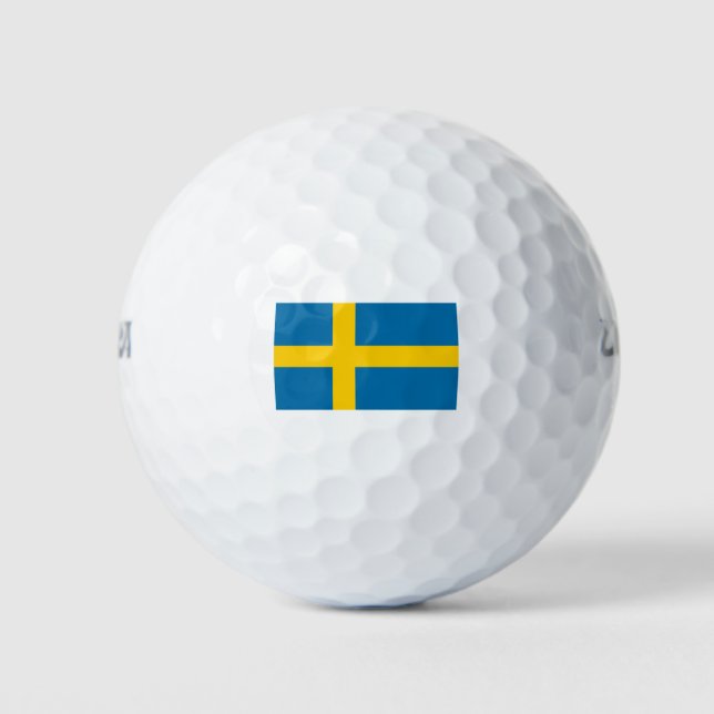 Schwedische Flagge Golfball (Vorderseite)