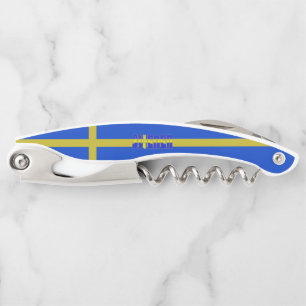 Schwedische Flagge Kellnermesser