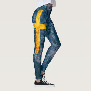 Schwedische Flagge Leggings