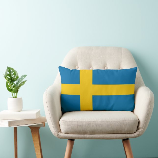 Schwedische Flagge Lendenkissen (Stuhl )