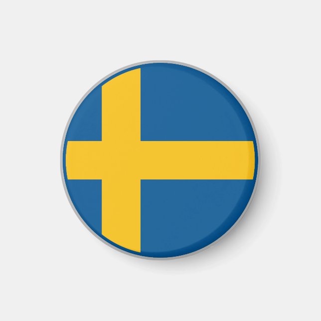 Schwedische Flagge Magnet (Vorne)
