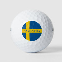 Schwedische Flagge mit individuelle Name