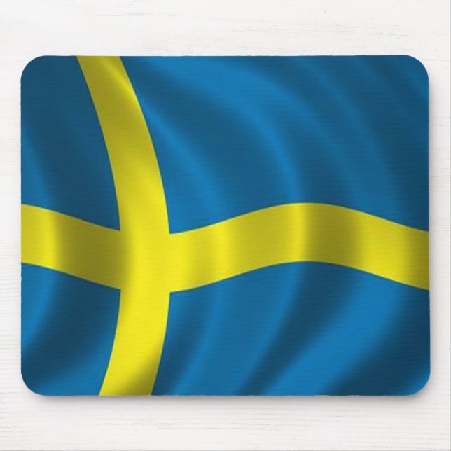 Schwedische Flagge Mousepad (Vorne)