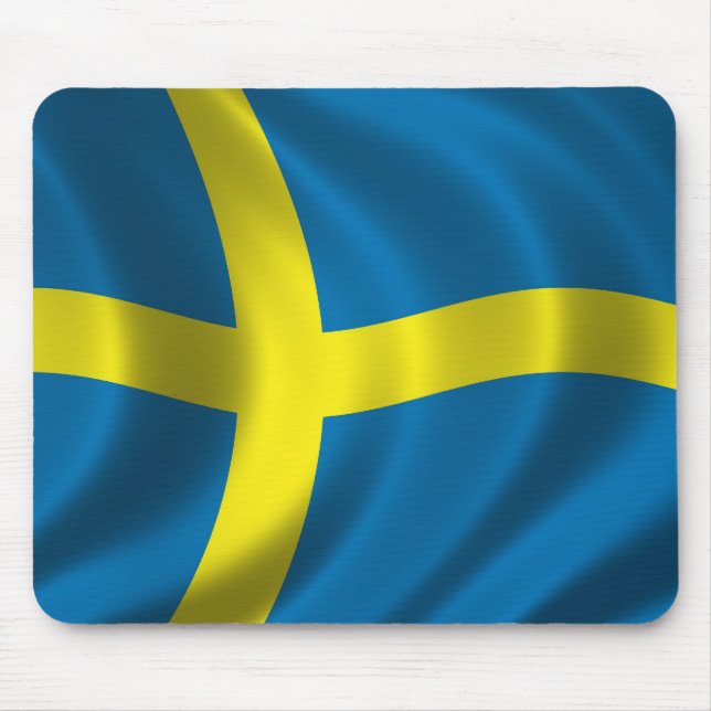 Schwedische Flagge Mousepad (Vorne)