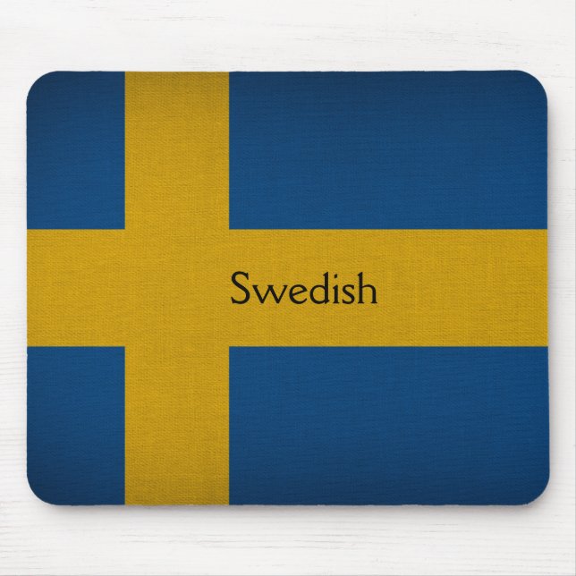 Schwedische Flagge Mousepad (Vorne)