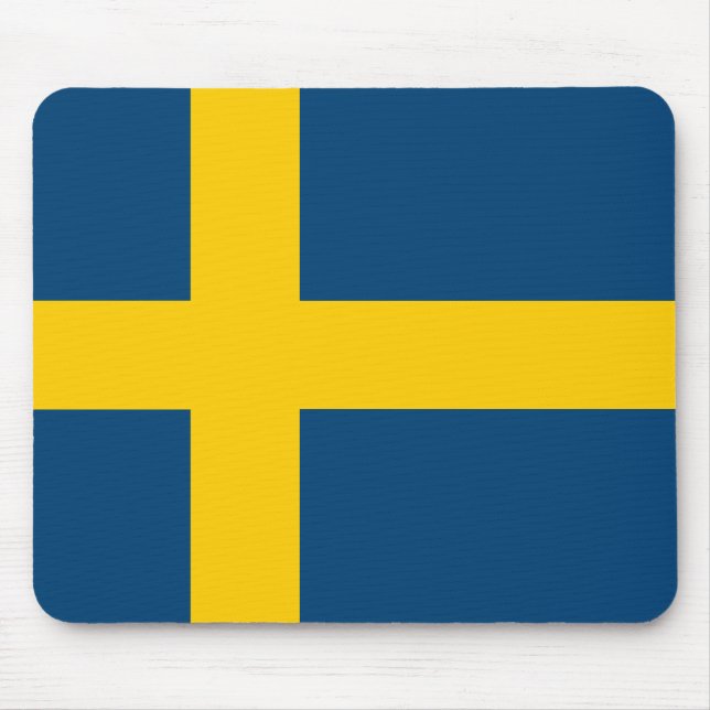 Schwedische Flagge Mousepad (Vorne)