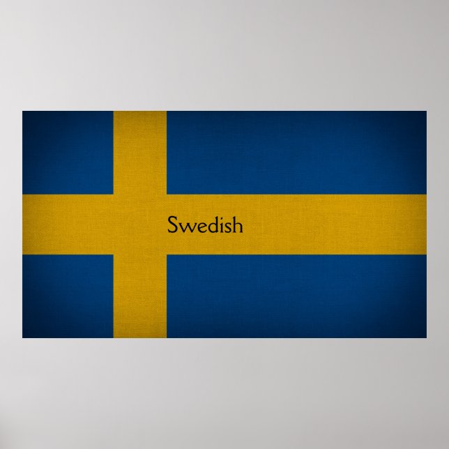 Schwedische Flagge Poster (Vorne)