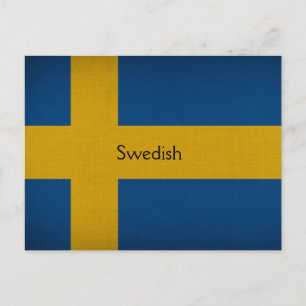 Schwedische Flagge Postkarte