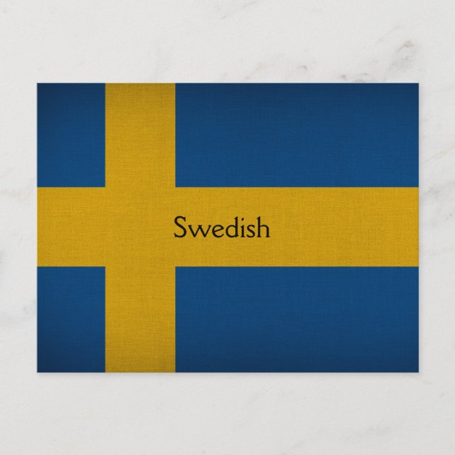 Schwedische Flagge Postkarte (Vorderseite)