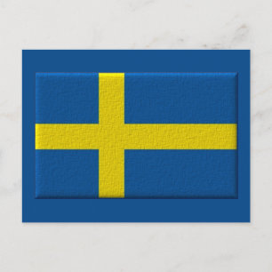 Schwedische Flagge Postkarte