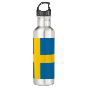 Schwedische Flagge (Schweden) 532 ml Wasserflasche Edelstahlflasche