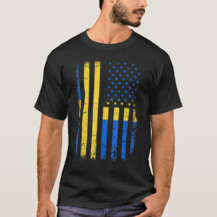 Schwedische Flagge Schweden Amerika Prix Heritag T-Shirt