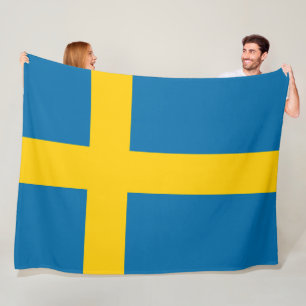Schwedische Flagge (Schweden) Fleecedecke