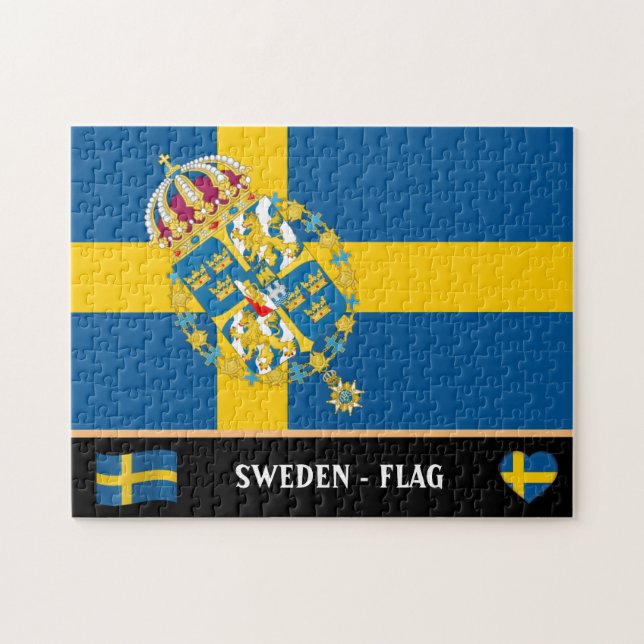 Schwedische Flagge / Schweden Jigsaw Puz Puzzle (Horizontal)